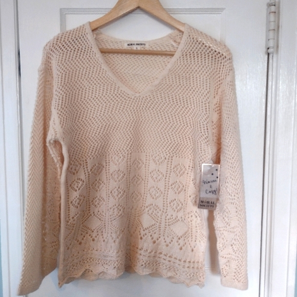 NWT Moral Society Knit Lightweight Sweater - Picture 7 of 9